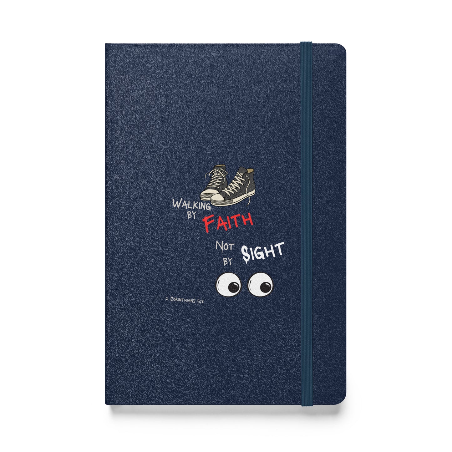Hardcover bound notebook 2Corth5:7